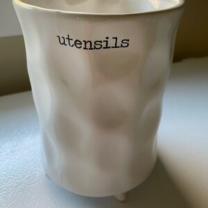 White Ceramic Utensil Holder